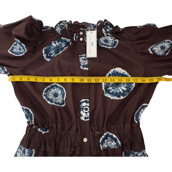 NWTs Never A Wallflower  Button Front Elastic Collar Shirt Dress (S) - Picture 10 of 15